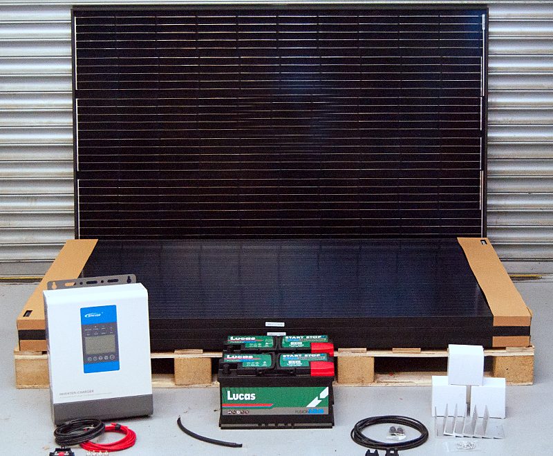 1600W, 24V, 1.1kWh Deluxe Off-Grid Solar Kit