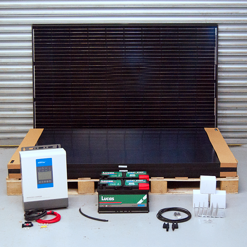 1600W, 24V, 1.1kWh Deluxe Off-Grid Solar Kit