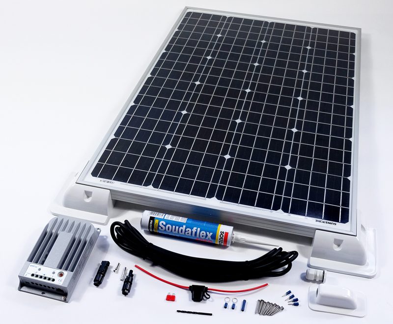 110w Ultra Slim 12v MPPT Duo/Dual Battery Solar Charger Vehicle Kit