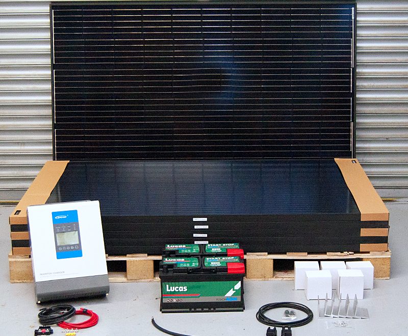 2400W, 48V, 2.7kWh Deluxe Off-Grid Solar Kit