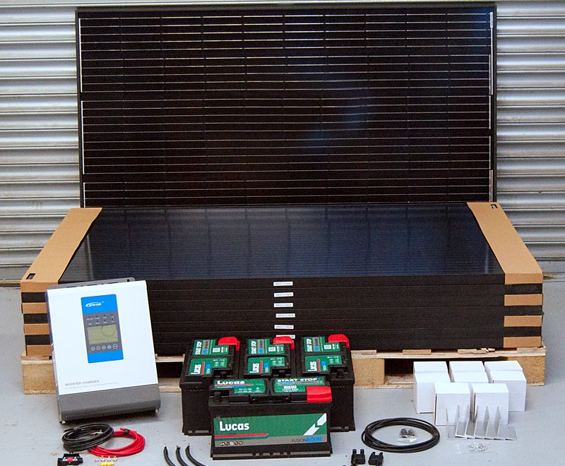 3600W, 48V, 2.7kWh Deluxe Off-Grid Solar System