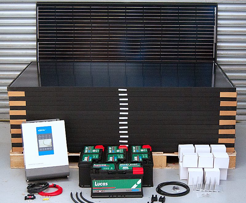 4800W, 48V, 2.7kWh Deluxe Off-Grid Solar System