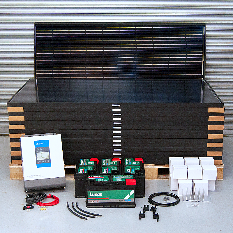 4800W, 48V, 2.7kWh Deluxe Off-Grid Solar System